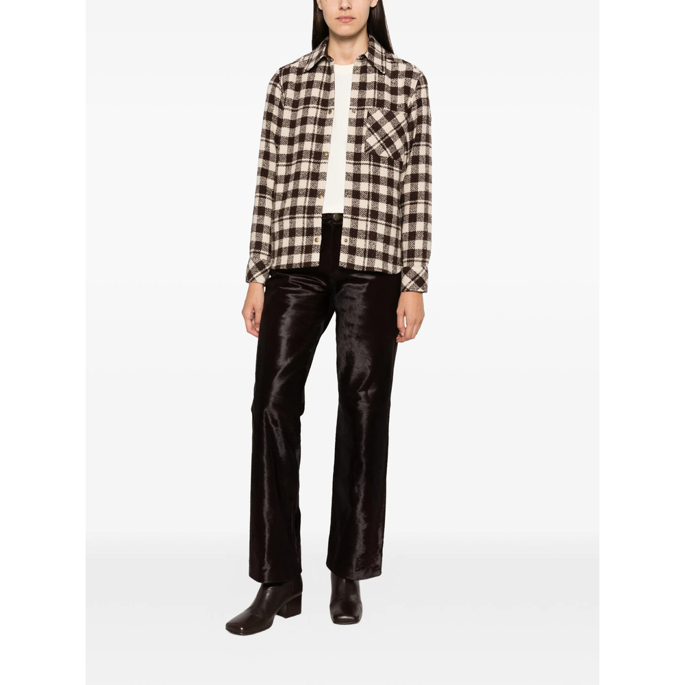 Check-Pattern Button-Down Jacket