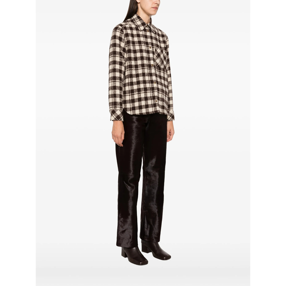 Check-Pattern Button-Down Jacket