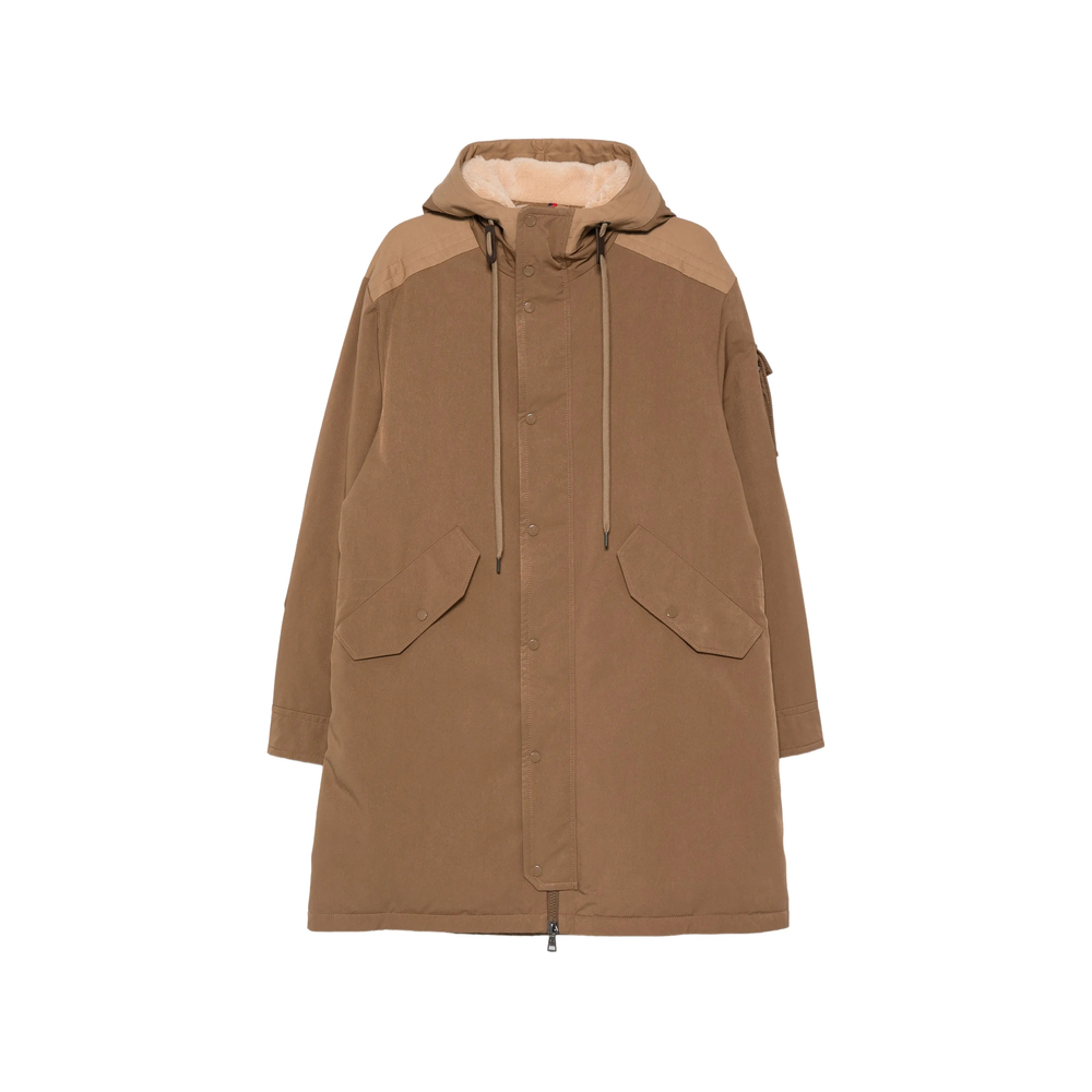 Moncler Hooded Logo-patch Coat