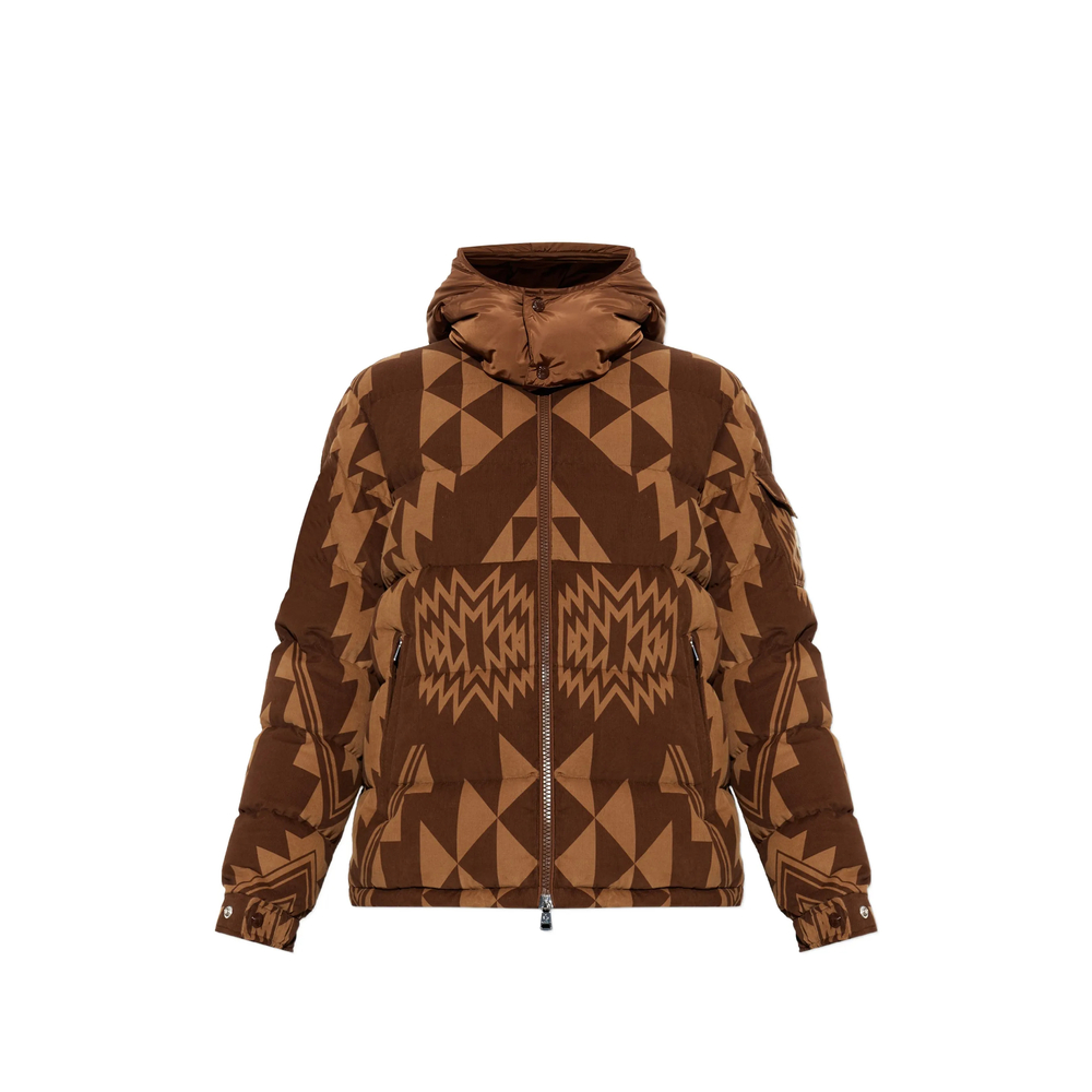 Moncler Boislune Geometric-patterned Down Jacket