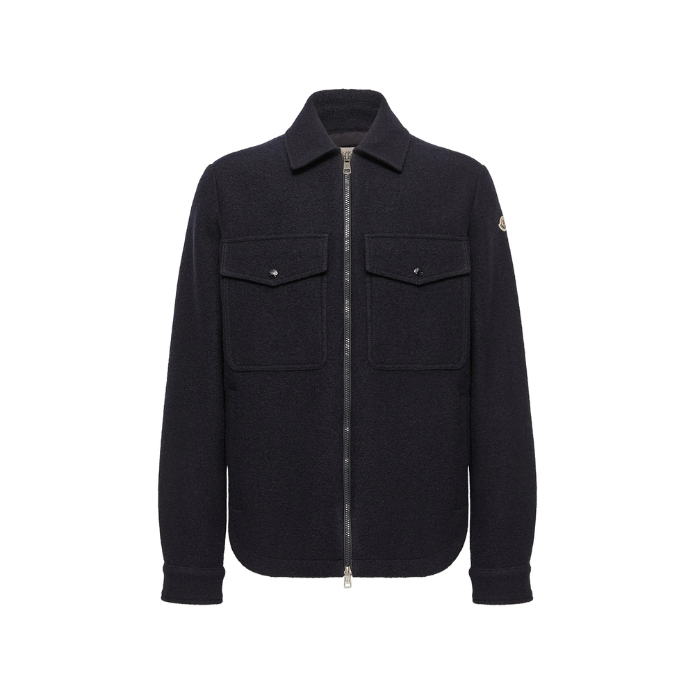Moncler Zip-up Wool Shirt Jacket