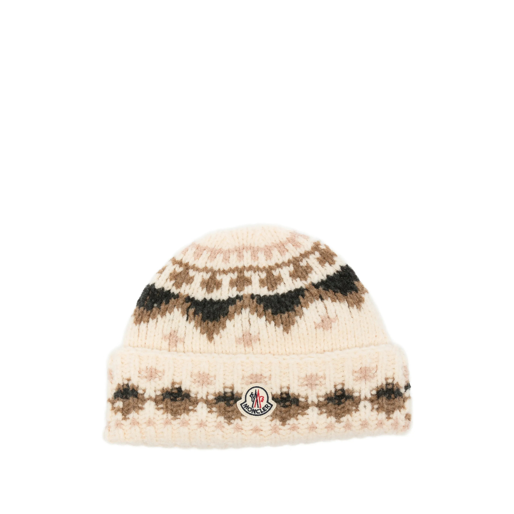 Moncler Fair Isle-knit Beanie Hat