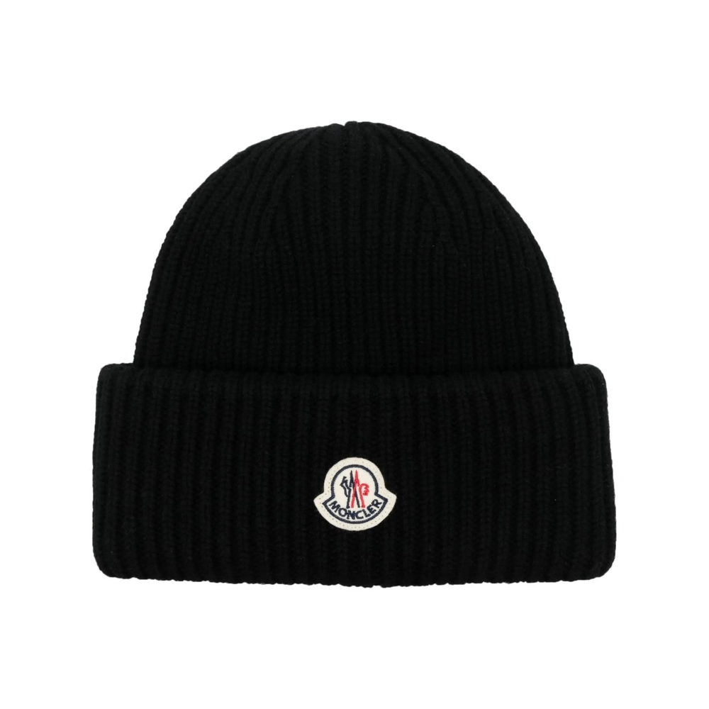 Moncler Logo-patch Ribbed Beanie
