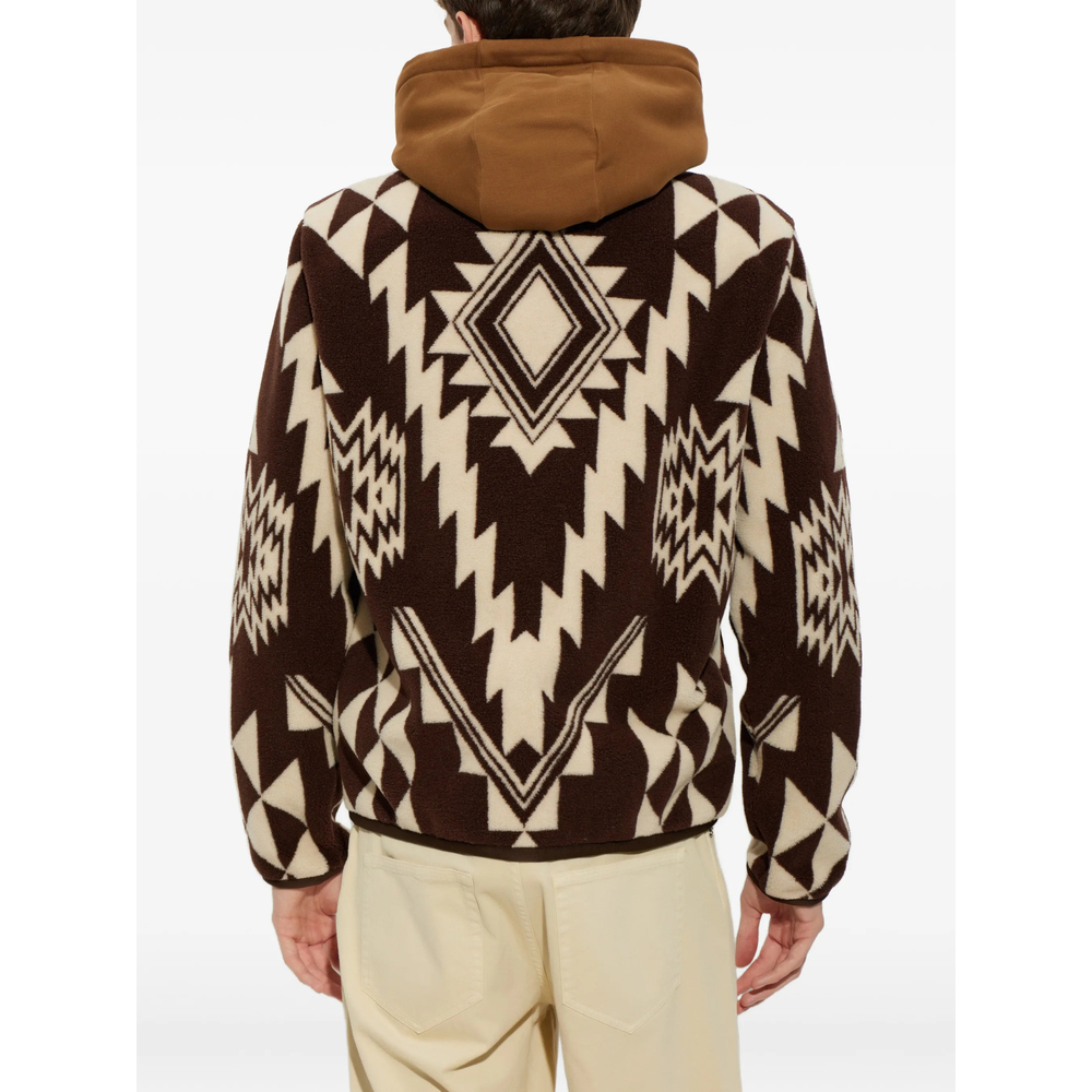 Jacquard-Knit Zip-Up Fleece