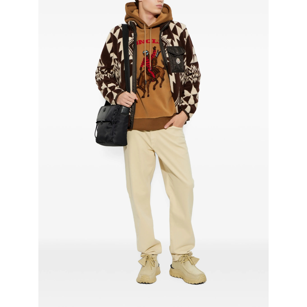 Jacquard-Knit Zip-Up Fleece