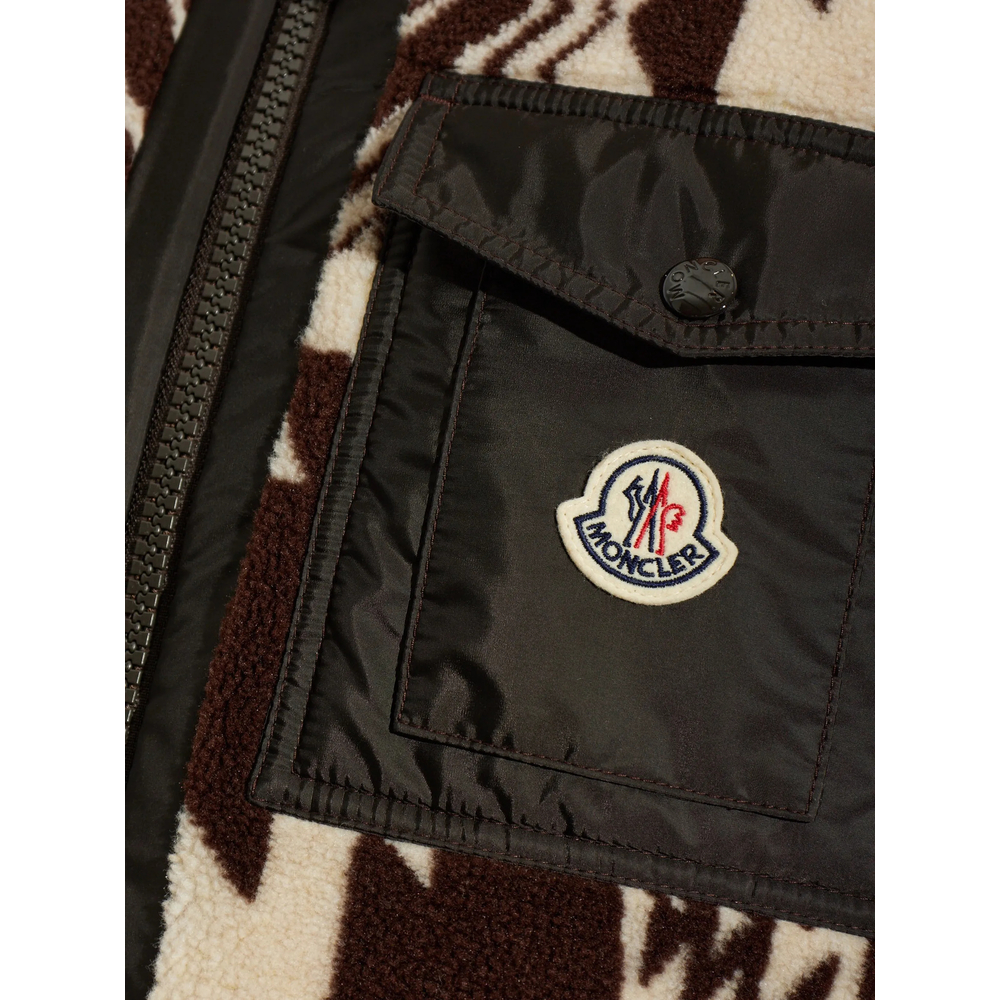 Jacquard-Knit Zip-Up Fleece
