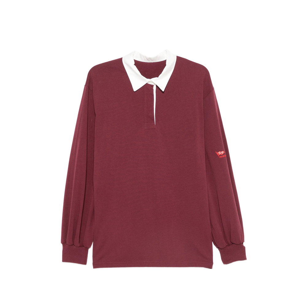 System Embroidered-logo Polo Sweater