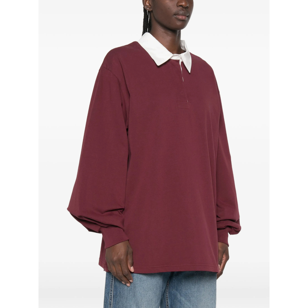 Embroidered-Logo Polo Sweater