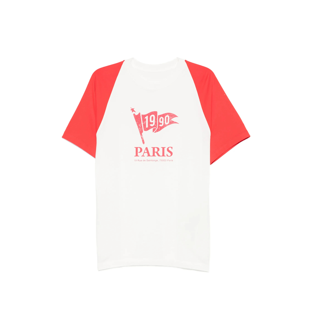 System Raglan-sleeve Graphic-print T-shirt