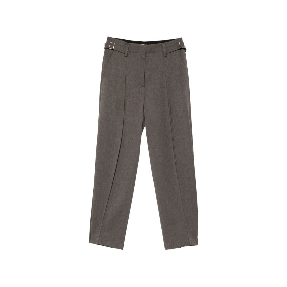 System Buckle-detail Pressed-crease Tailored Trousers