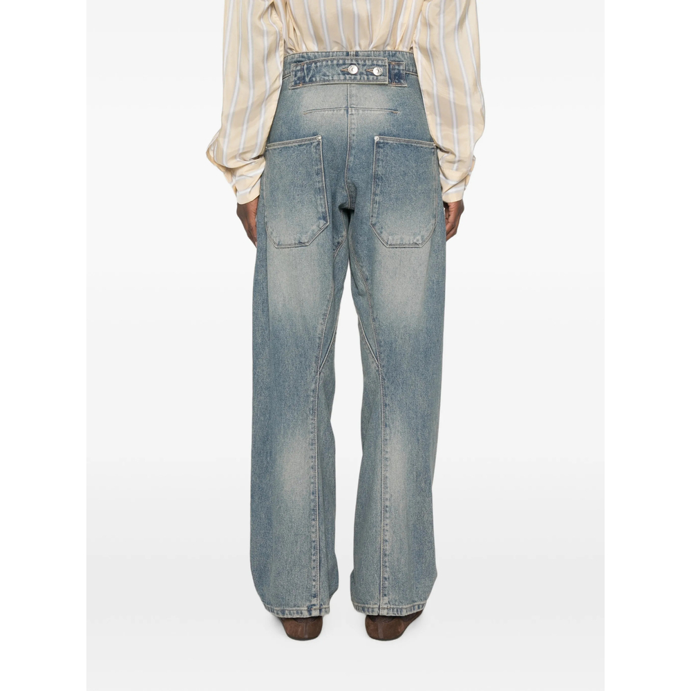 Faded-Effect Wide- Leg