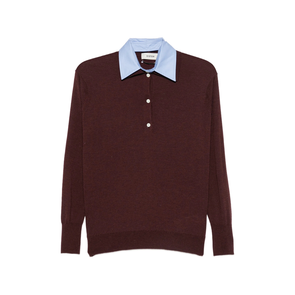 System Button-placket Sweater