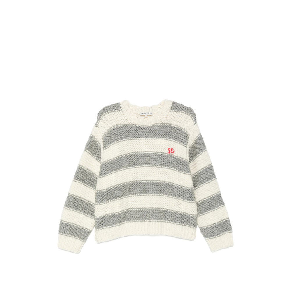 Striped Chunky-Knit Sweater