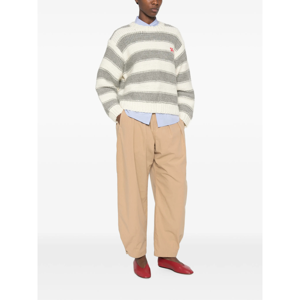 Striped Chunky-Knit Sweater