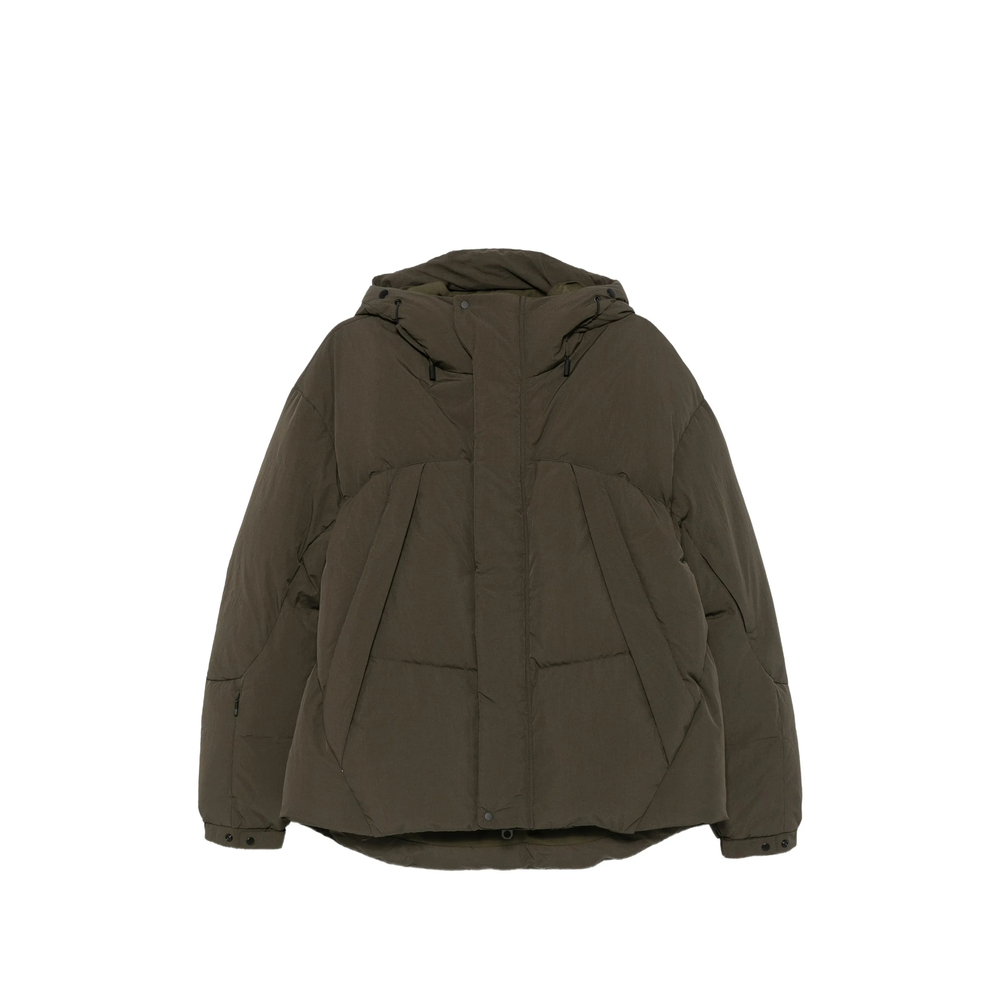 Jg1 Hooded Puffer Jacket In Green
