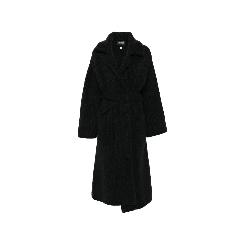 Alanui Ribbed-knit Belted Coat