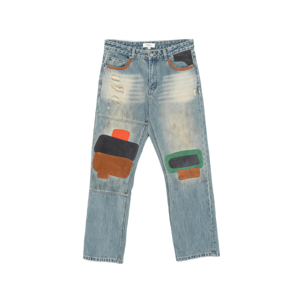 Patchwork Distressed Jeans