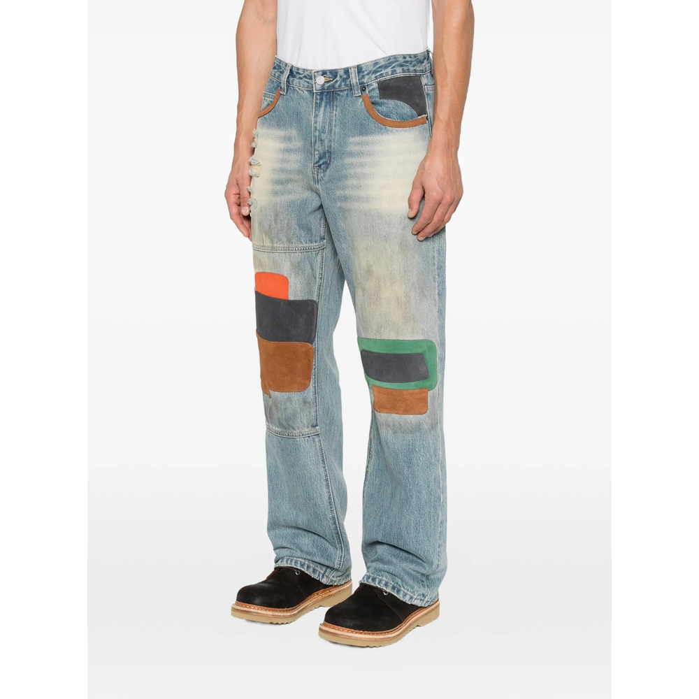 Patchwork Distressed Jeans