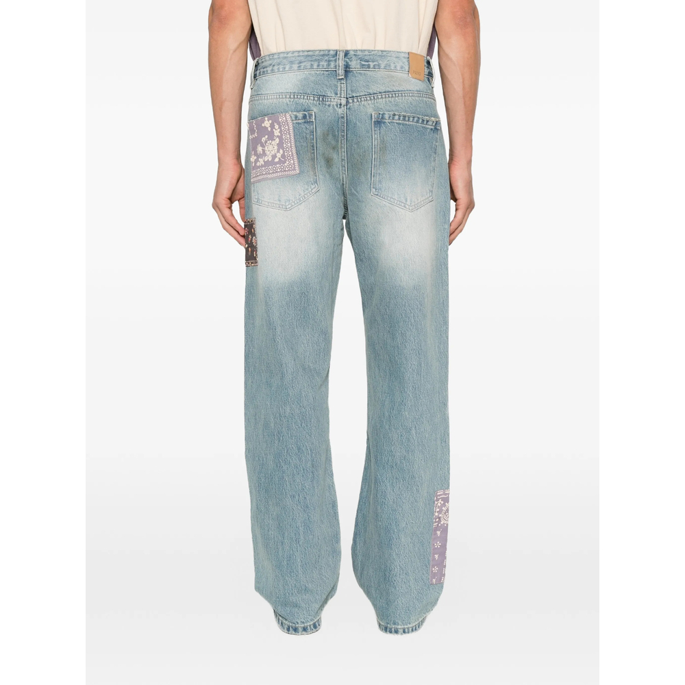 Patchwork Paint-Splatter Jeans
