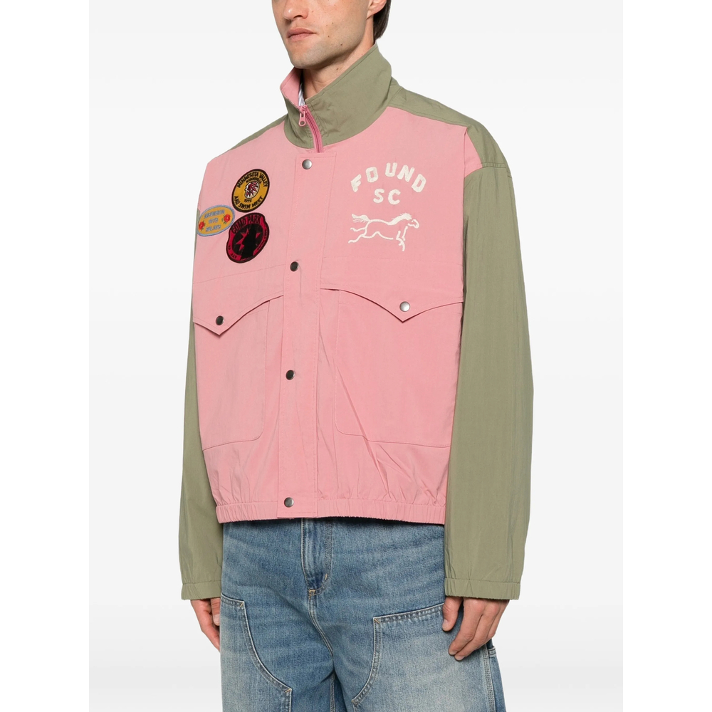 Patch-Detail Panelled Windbreaker