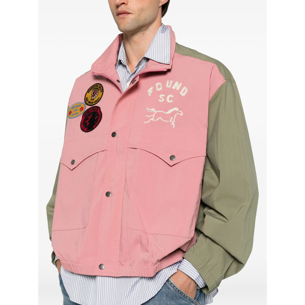 Patch-Detail Panelled Windbreaker