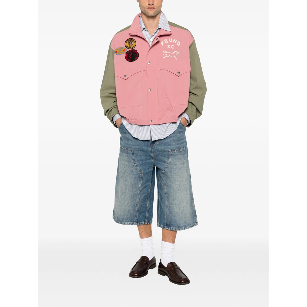 Patch-Detail Panelled Windbreaker