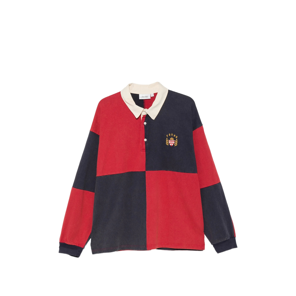 Crestfield Rugby Patchwork Long-Sleeve Polo Shirt