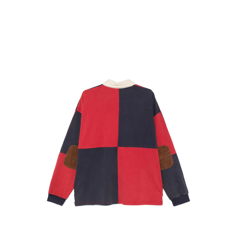 Crestfield Rugby Patchwork Long-Sleeve Polo Shirt