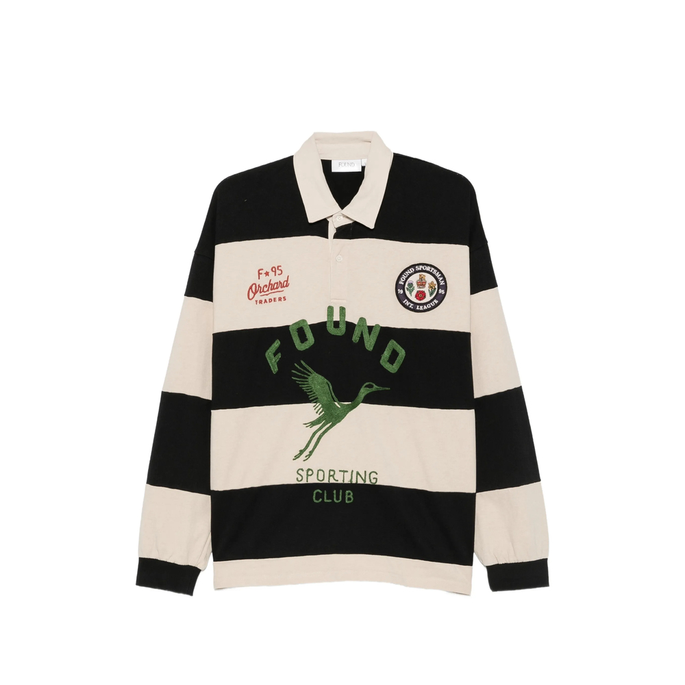 Bird Logo Striped Polo Shirt