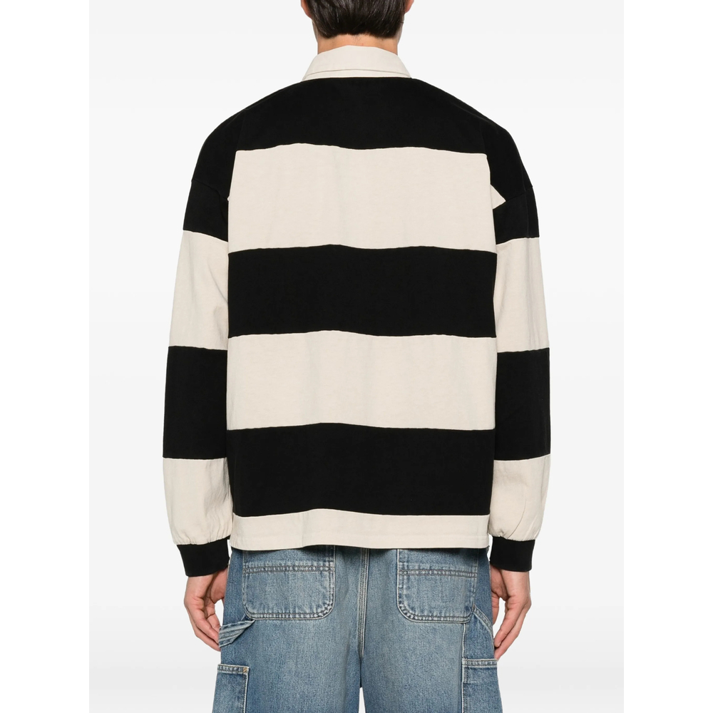 Bird Logo Striped Polo Shirt