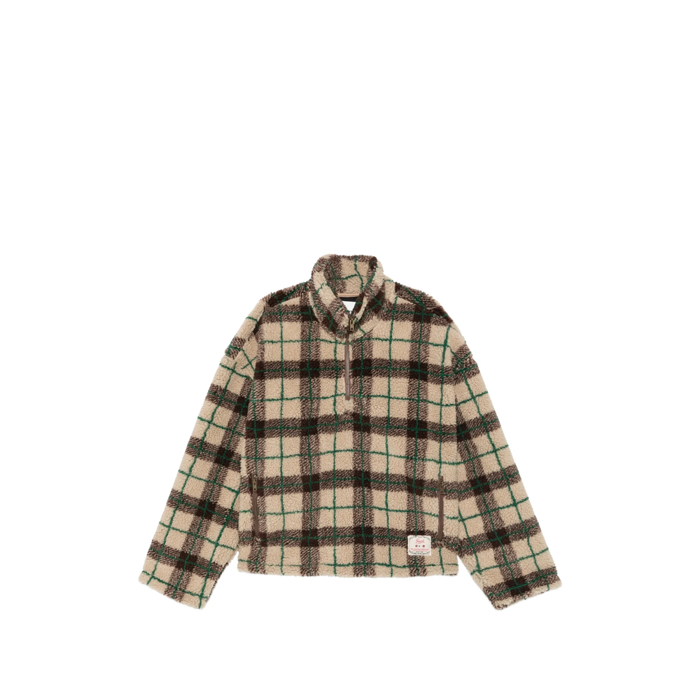 Check-Print Fleece Sweatshirt