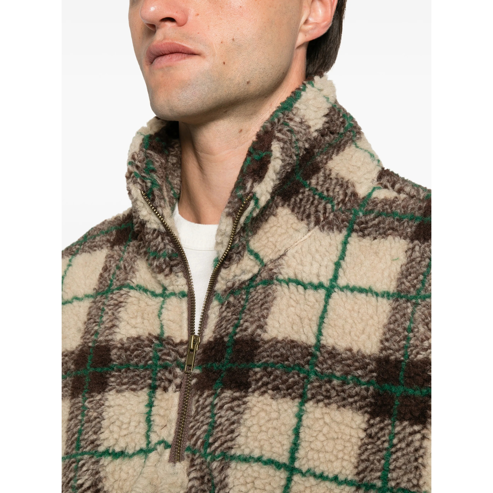 Check-Print Fleece Sweatshirt