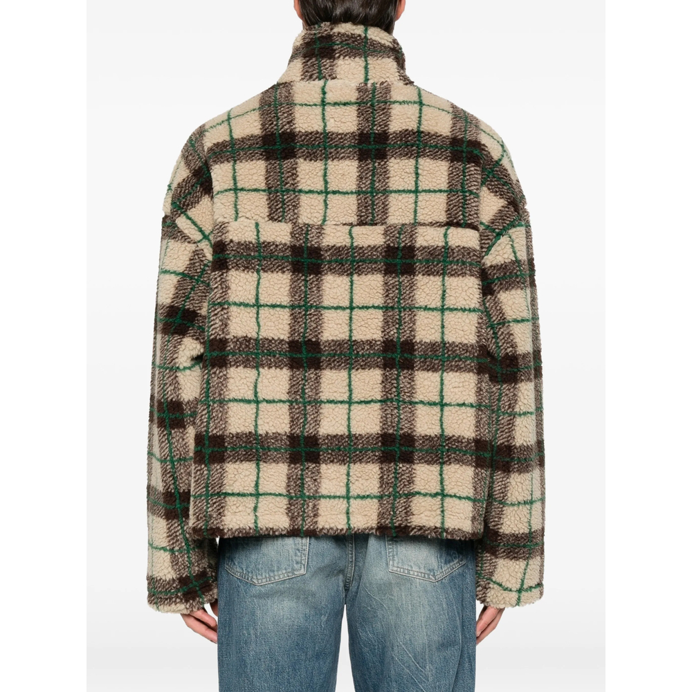 Check-Print Fleece Sweatshirt
