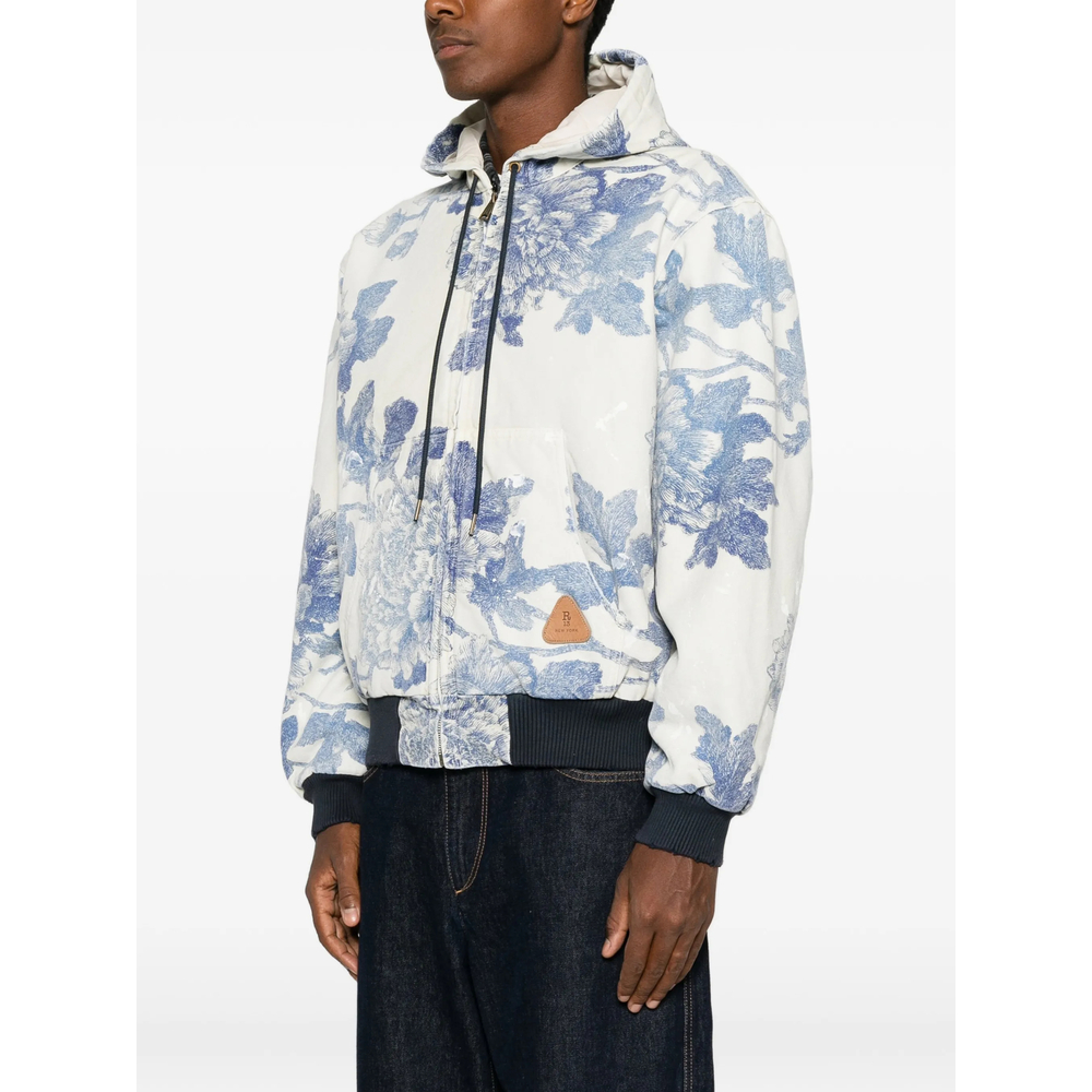 Floral-Print Hooded Jacket