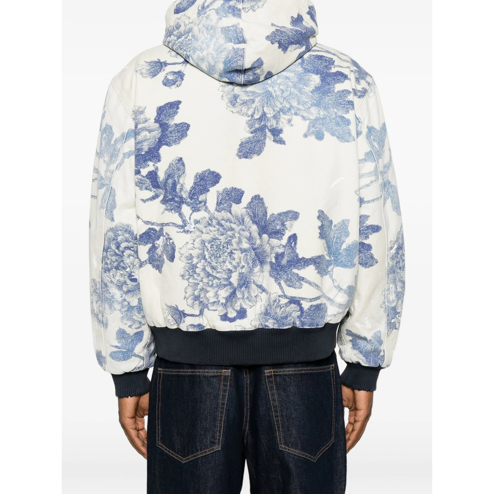 Floral-Print Hooded Jacket