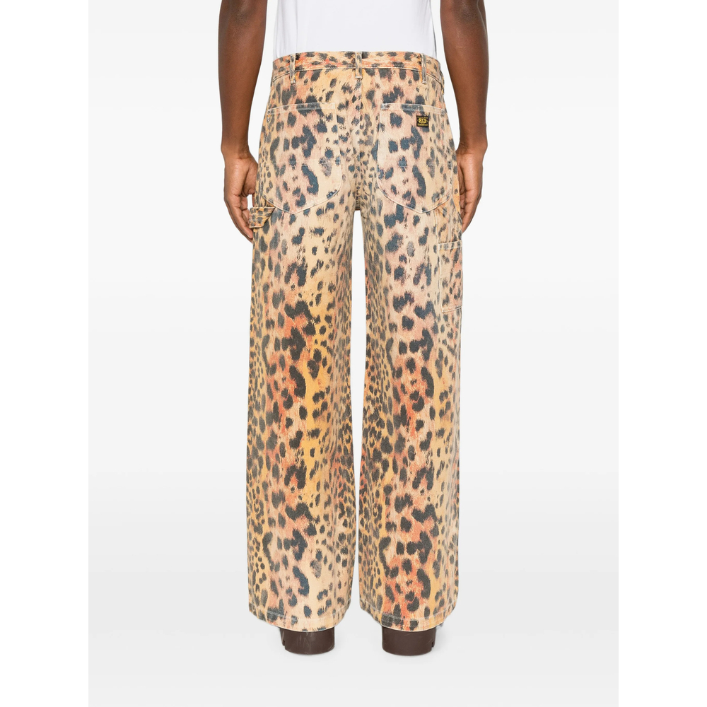Leopard-Print Wide-Leg Trousers