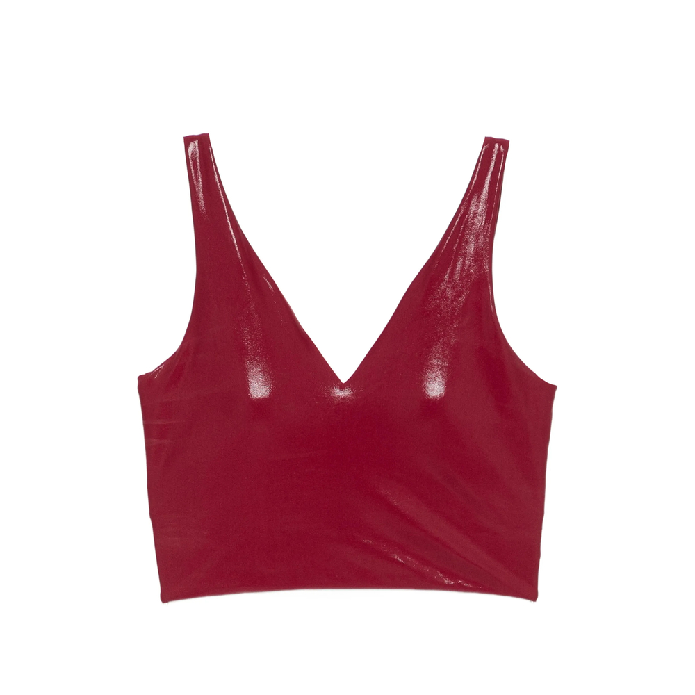 V-Neck Cropped Performance Top