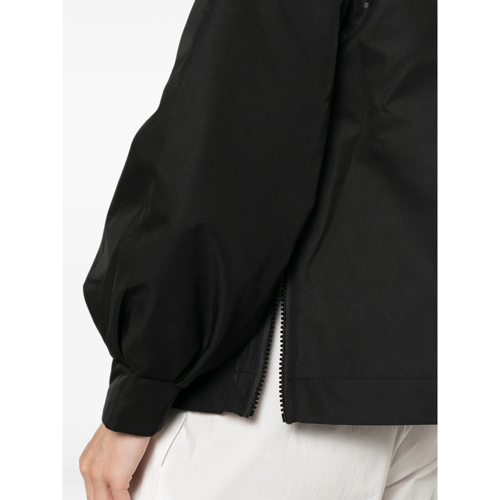 Balloon-Sleeve V-Neck Oversized Jacket