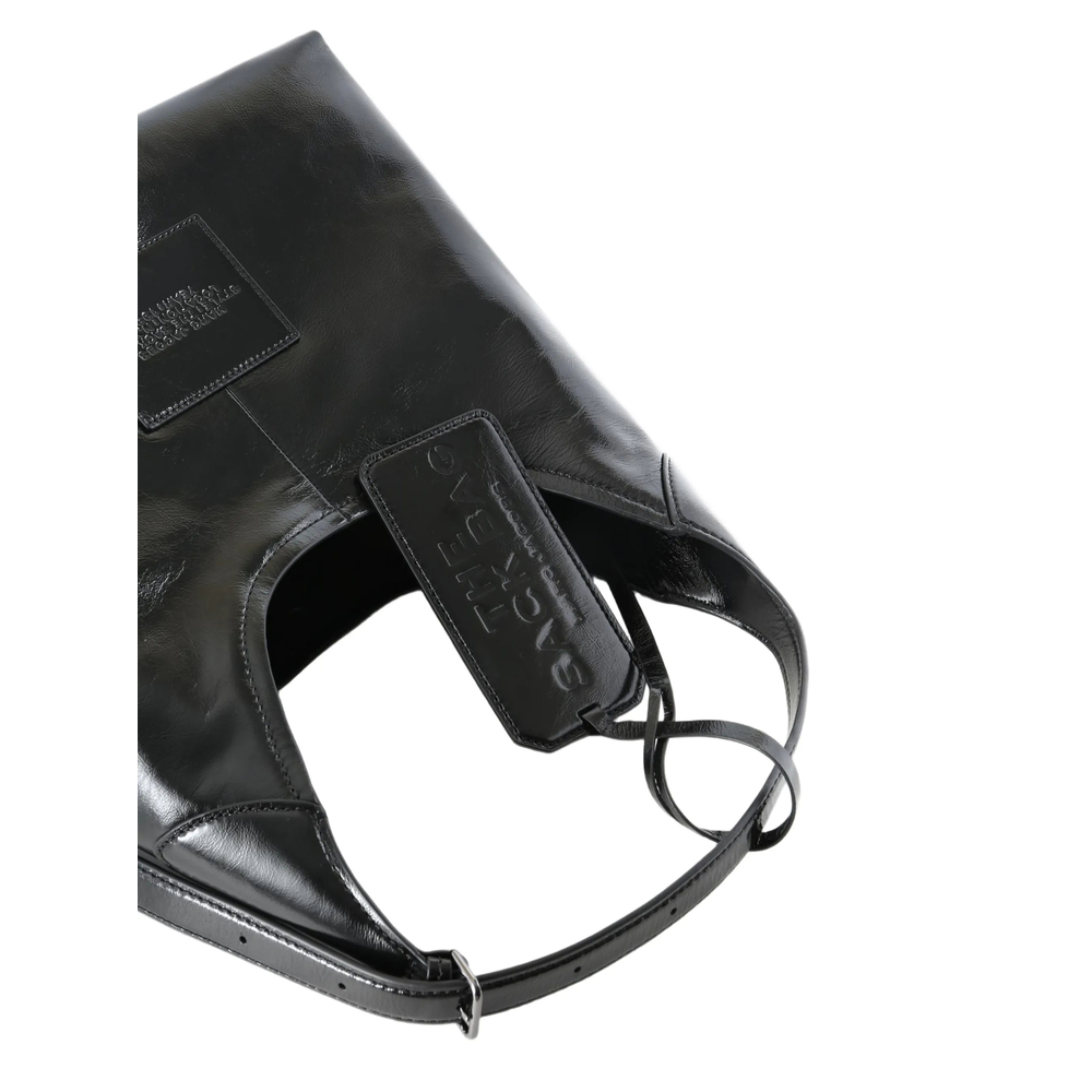Belted Sack Bag In Crinkle Leather