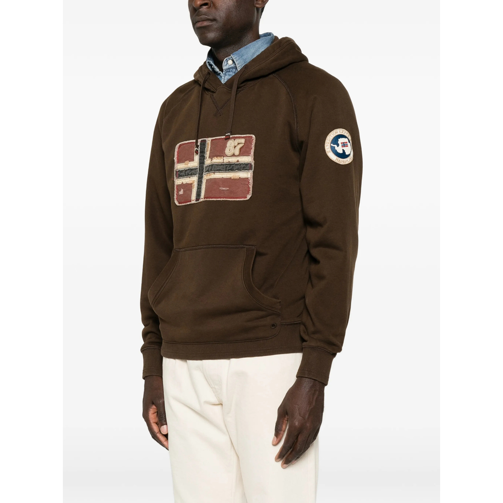 Logo-Patch Drawstring Hoodie