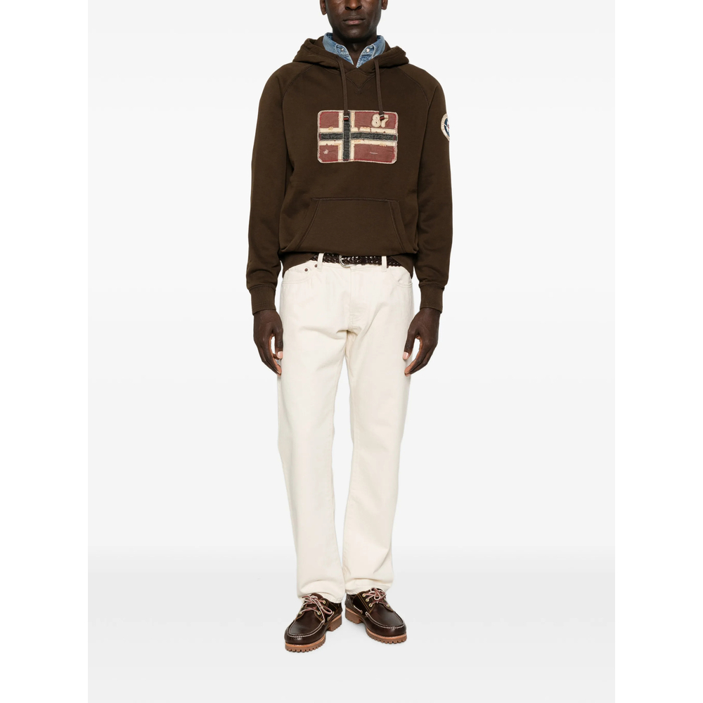 Logo-Patch Drawstring Hoodie