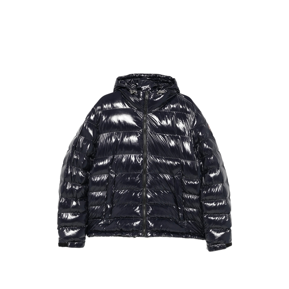 Glossy Quilted Hooded Jacket