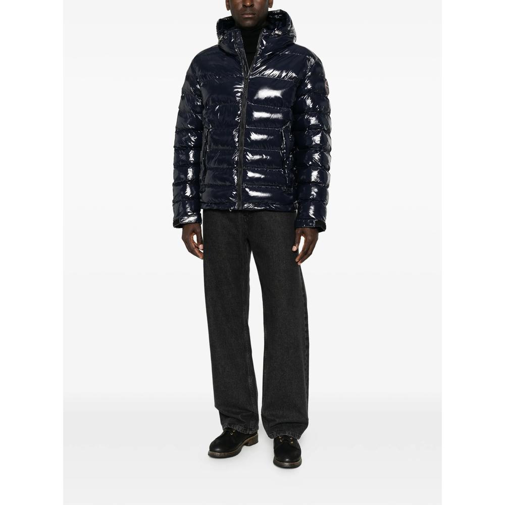 Glossy Quilted Hooded Jacket