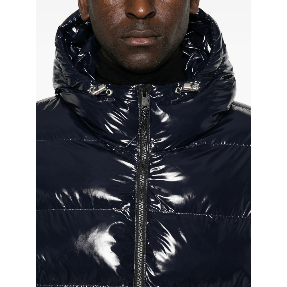 Glossy Quilted Hooded Jacket