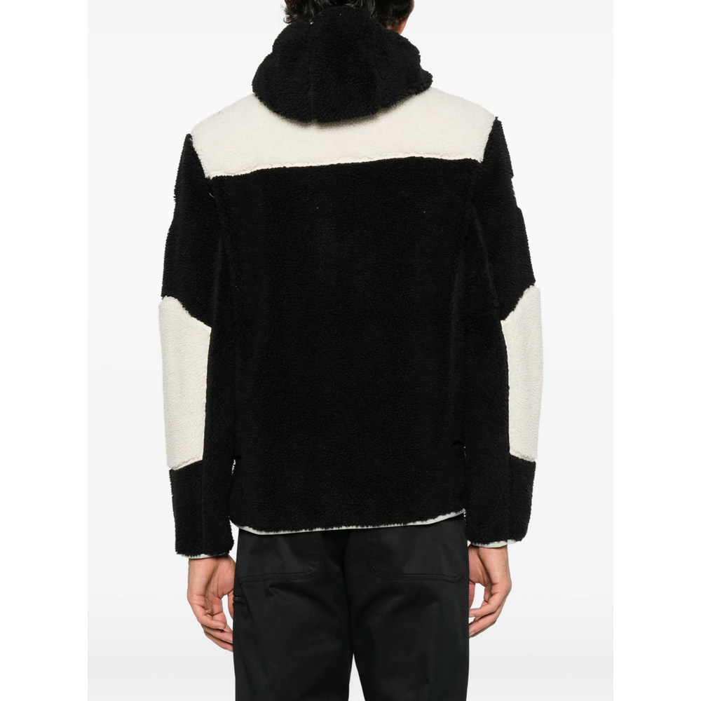 Fleece-Texture Hooded Sweater