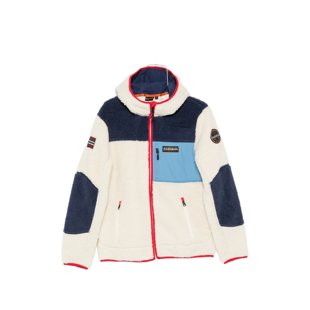 Napapijri Fleece-texture Colour-block Jacket