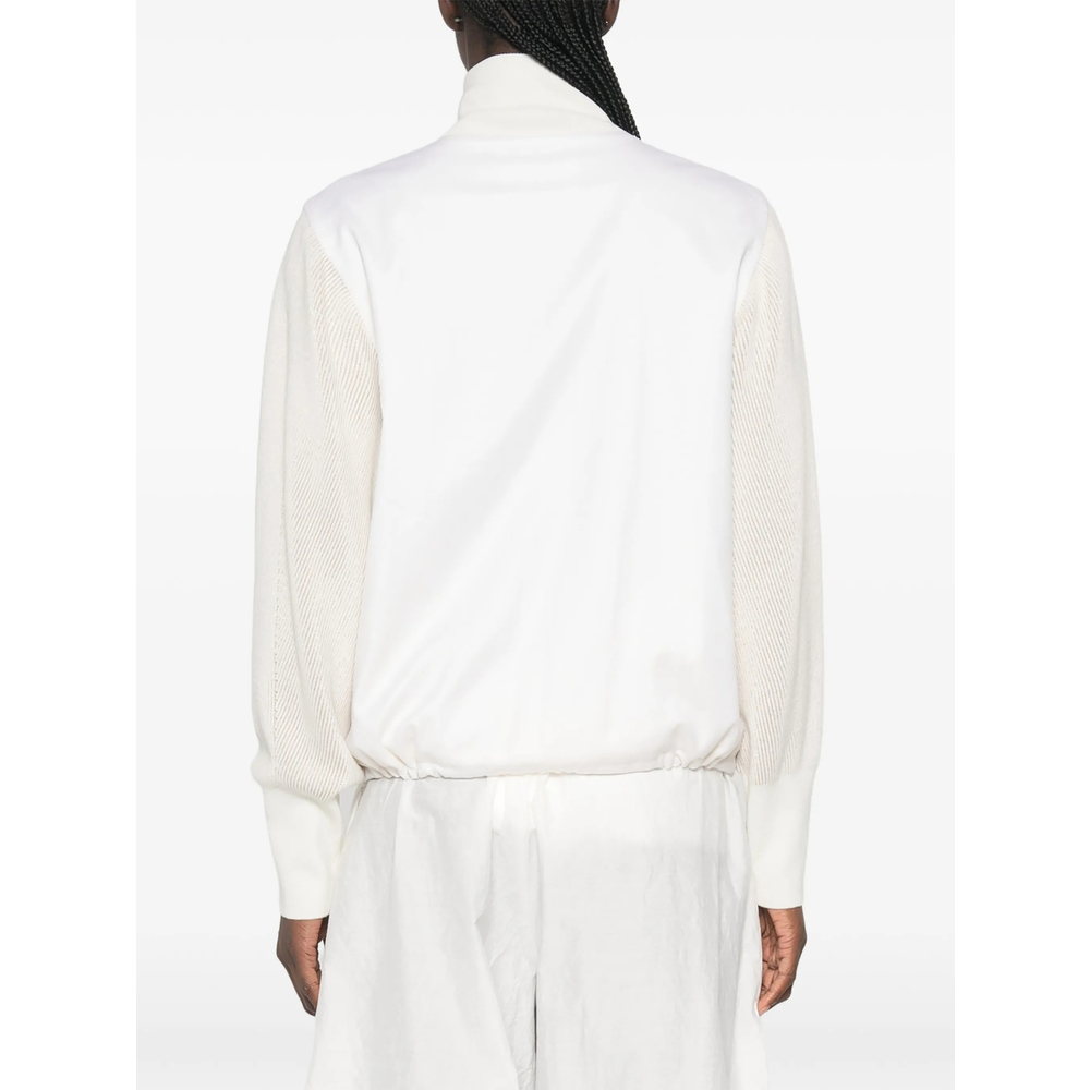 Ribbed-Knit Panelled Jacket