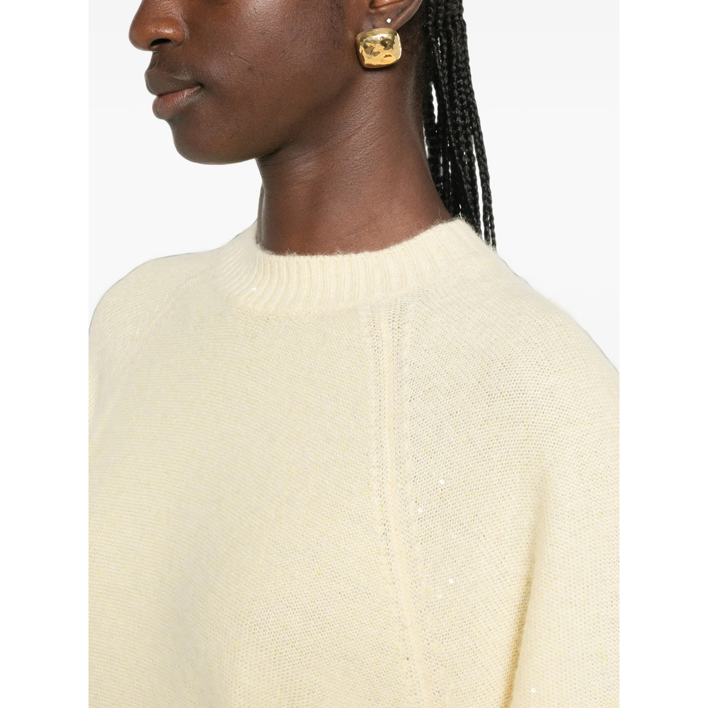 Sequin-Embellished Raglan-Sleeve Sweater