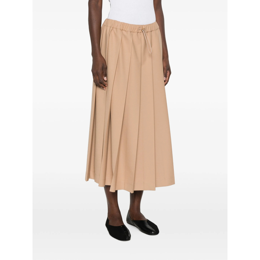 Pleated Drawstring Midi
