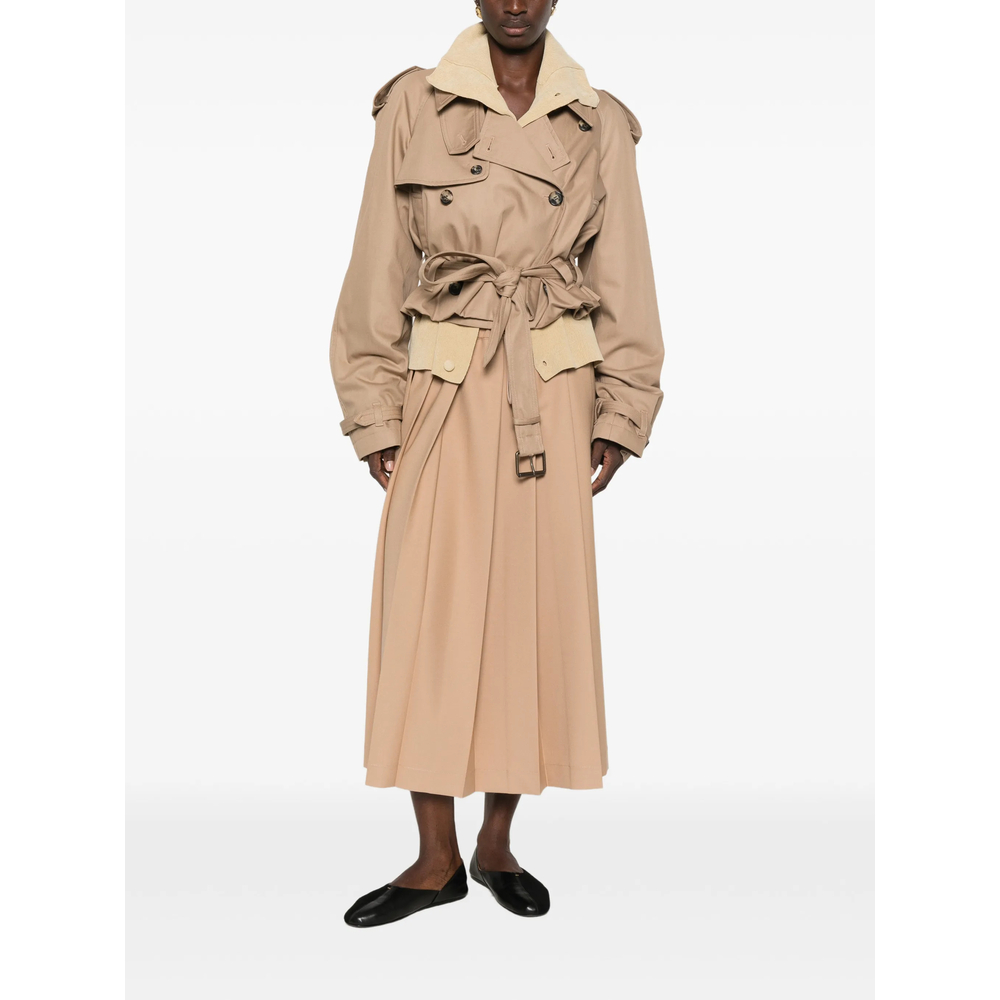 Pleated Drawstring Midi